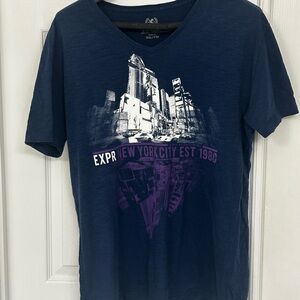 Express Dark Blue New York Graphic Tee